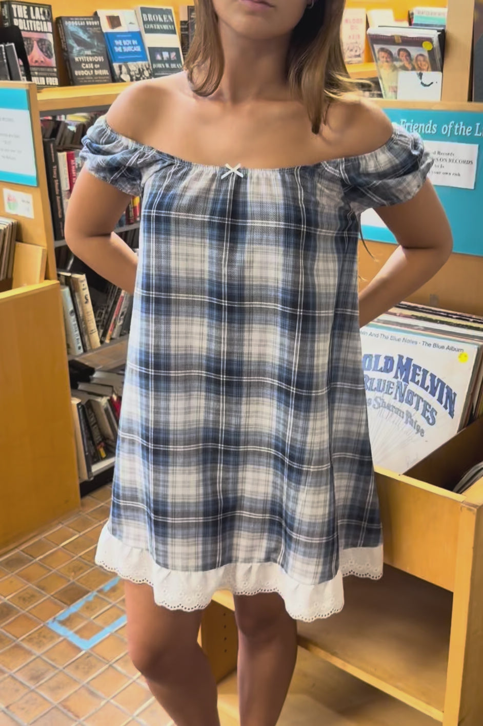 THE MCCARTNEY DRESS — BLUE PLAID